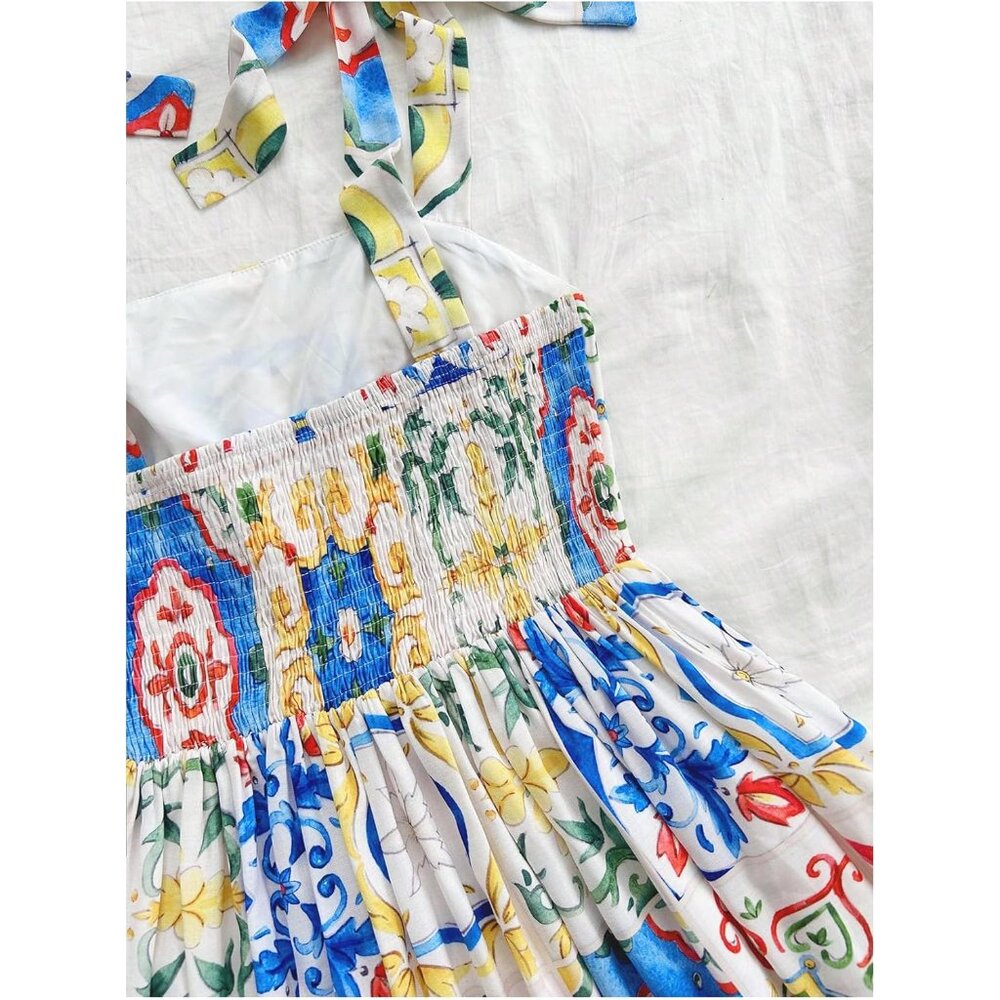 Colorful Patterned Mini Dress - Picture 5 of 6